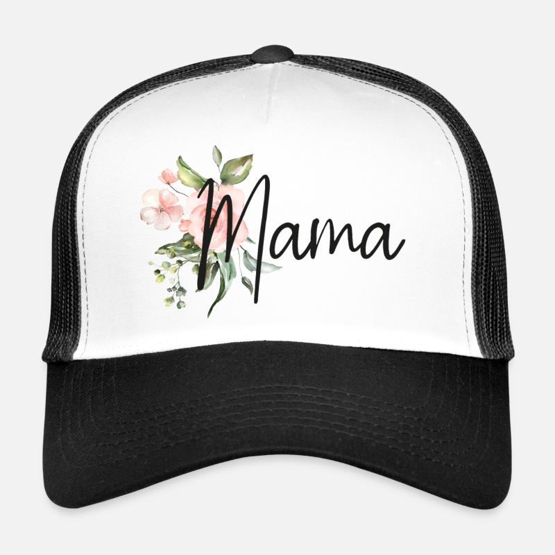Maman Impression de fleurs Casquette trucker 