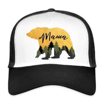 Mama Bär - Trucker Cap - Weiß/Schwarz - Vorne