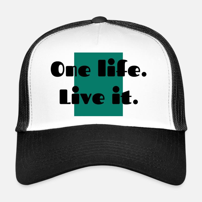 one life live it - Casquette trucker  - blanc/noir