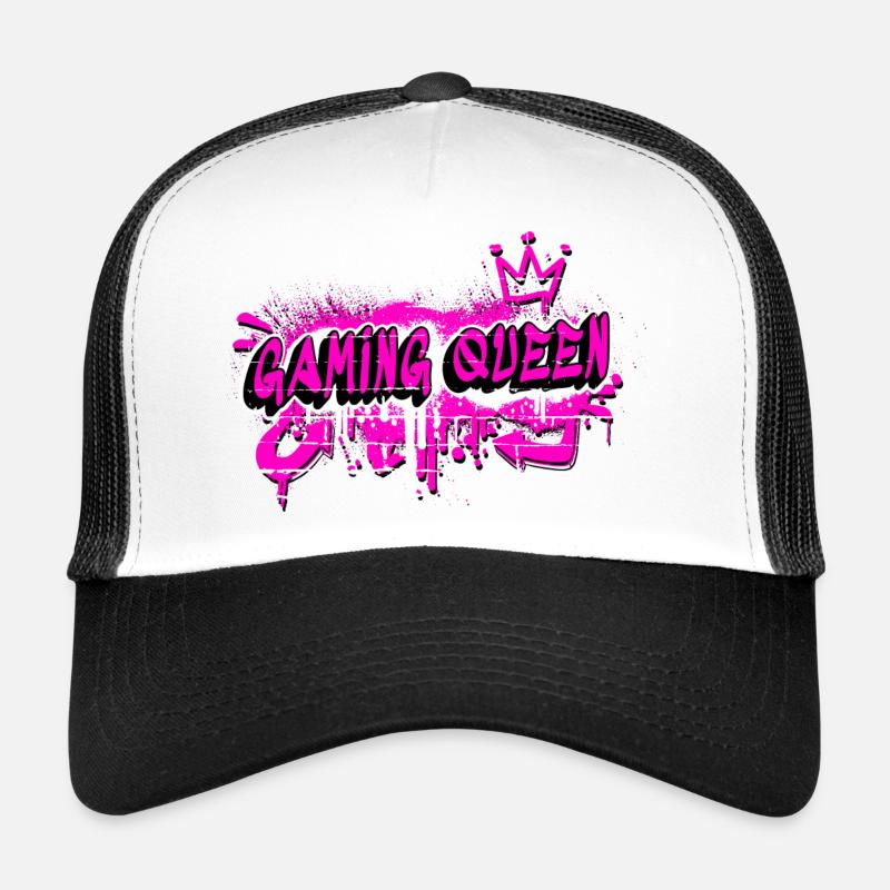 Gaming Queen Graffiti Design Trucker Cap