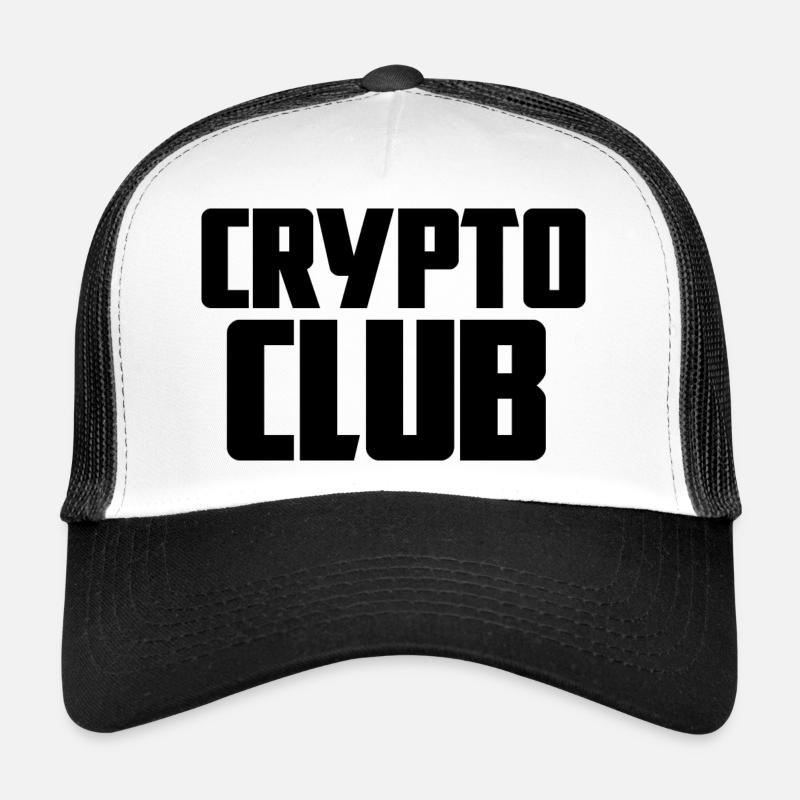 Crypto Club - Trucker Cap - Weiß/Schwarz