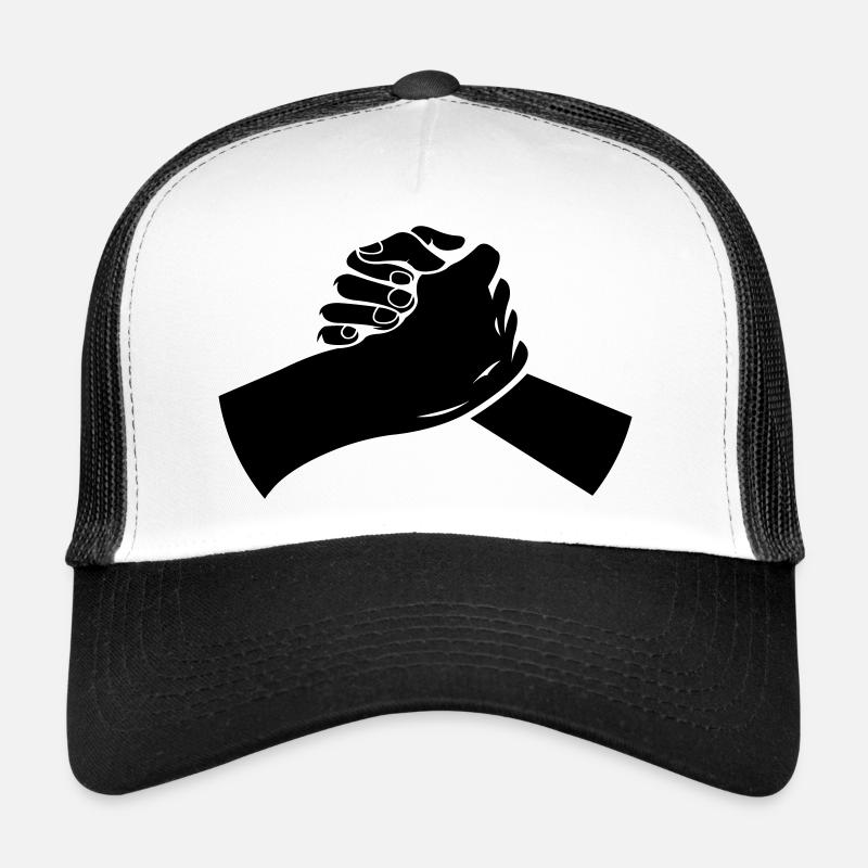 hände 01 - Trucker Cap - Weiß/Schwarz