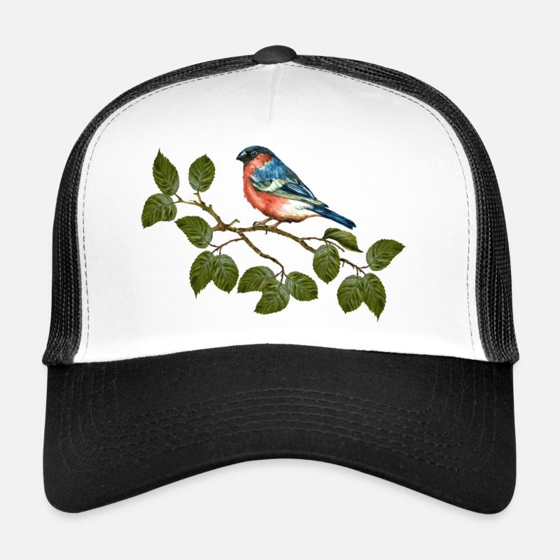 Oiseau - Casquette trucker  - blanc/noir