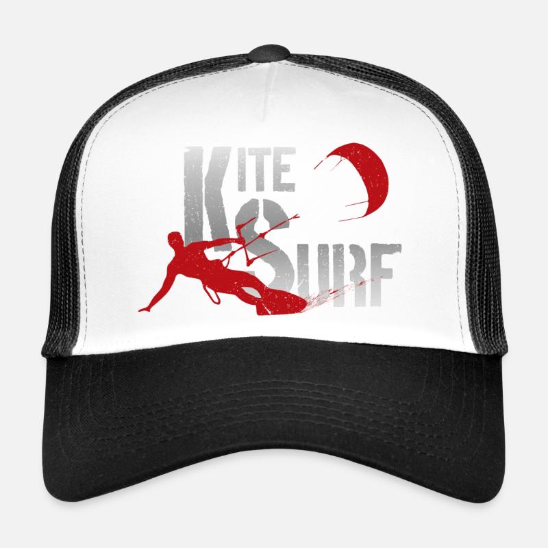 KITESURFEN - Trucker Cap - Weiß/Schwarz