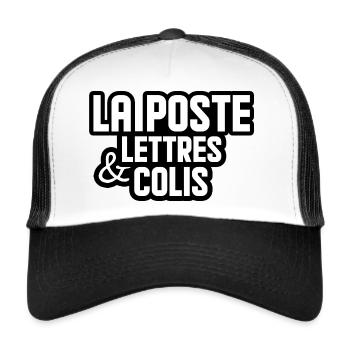 la poste lettre et colis - Casquette trucker  - blanc/noir - Devant