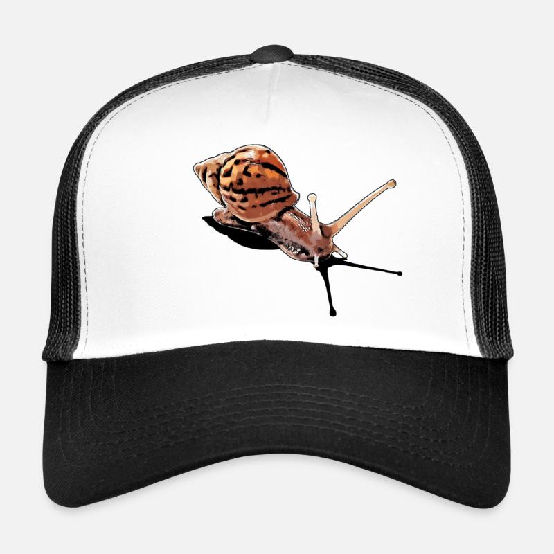 snail with shadow - Trucker Cap - Weiß/Schwarz