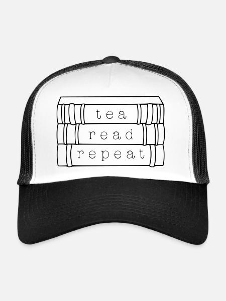 Tea. Read. Repeat. - Trucker Cap - white/black