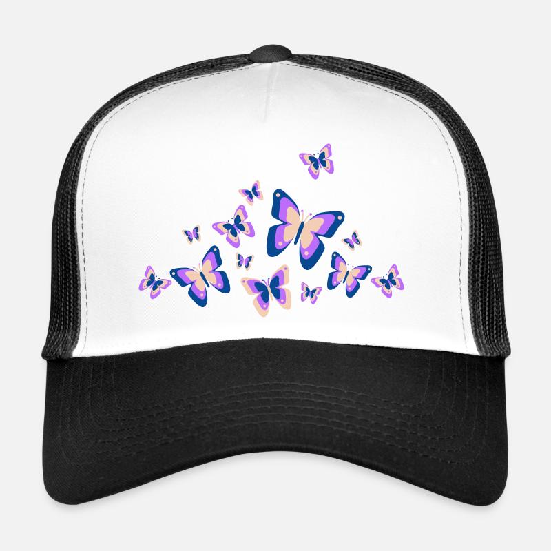 Papillon Papillon Insectes Printemps Été coloré Casquette trucker 