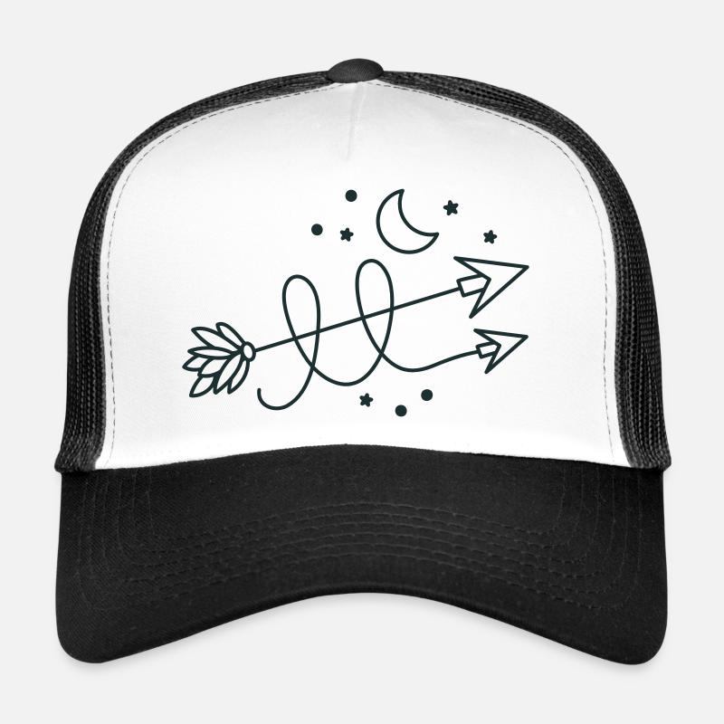 direction des flèches avec croissant de lune Casquette trucker 