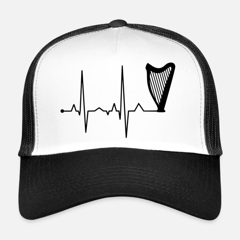 Harp Player Harp Music String Instrument Idea Trucker Cap