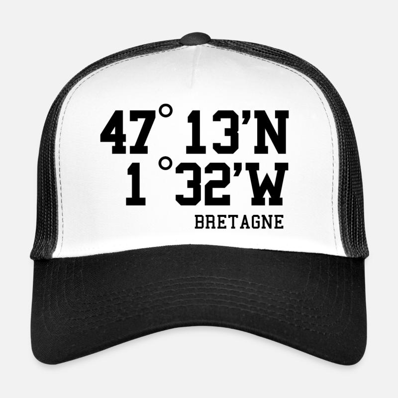 Bretagne Frankreich Urlaub Bretonen Idee - Trucker Cap - Weiß/Schwarz