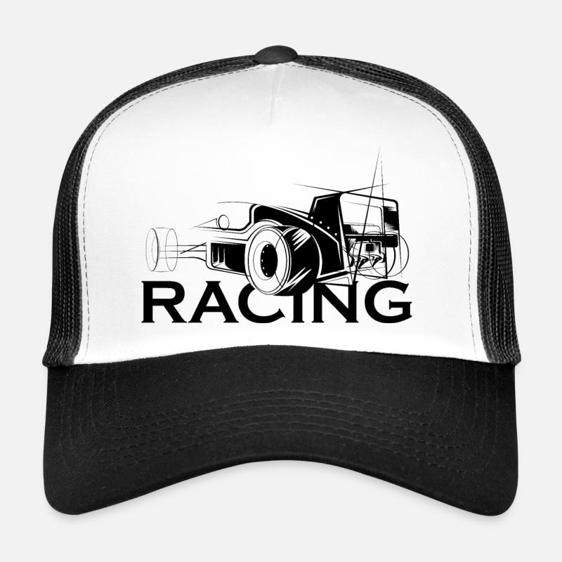 racing illustration icon logo icon car racing Trucker Cap