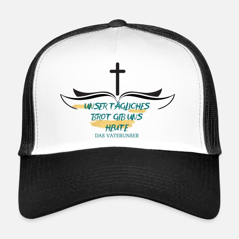 Das Vaterunser - Trucker Cap - Weiß/Schwarz
