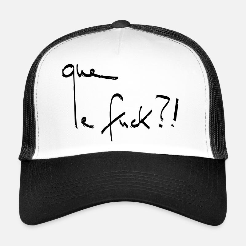 que le fuck Line Art - Minimalist Trucker Cap