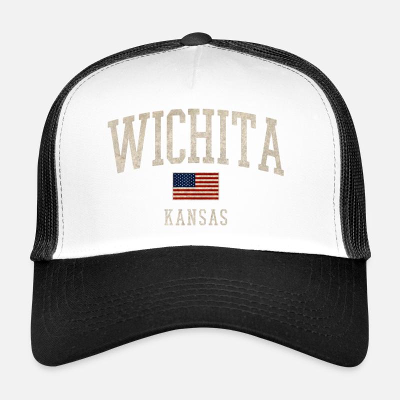 Arche du drapeau ancien de Wichita, Kansas Casquette trucker 