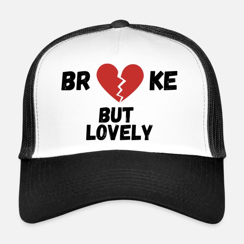 broke - Trucker Cap - Weiß/Schwarz