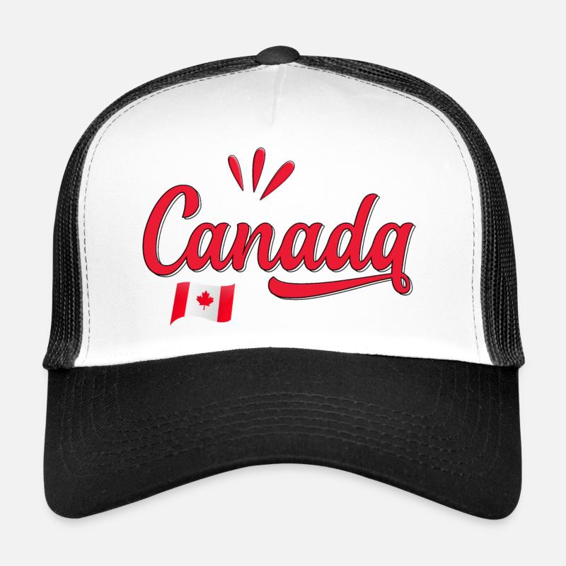 Canada Drapeau Canadien Feuille Erable Stylisé Casquette trucker 