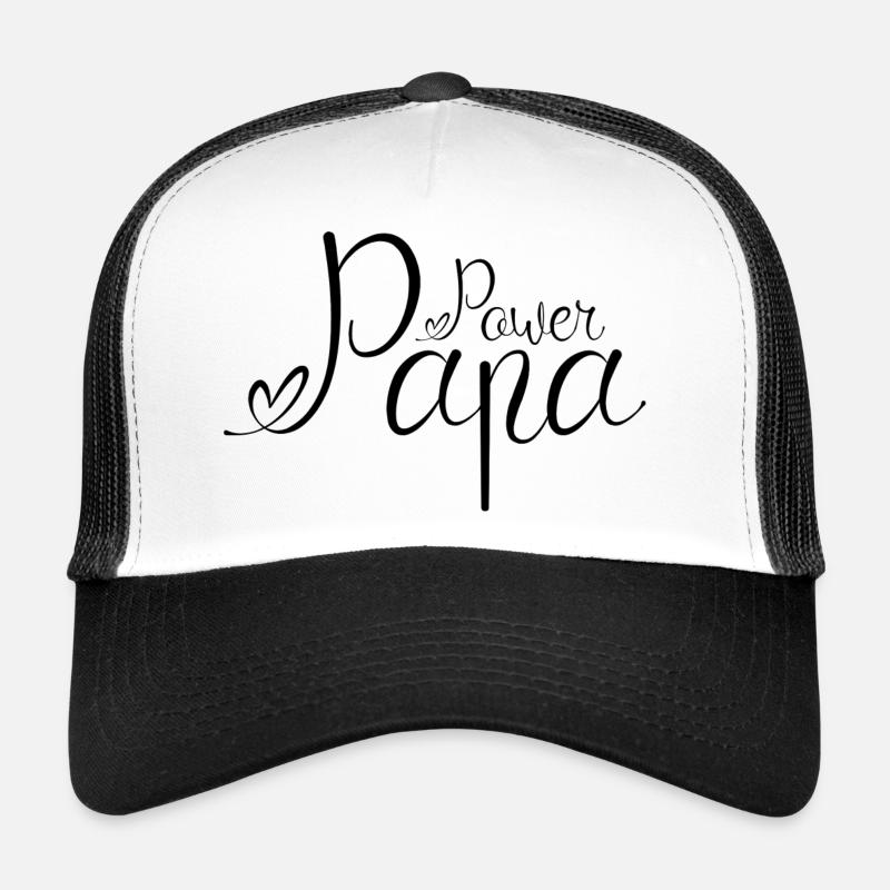 Power Papa Black - Trucker Cap - white/black