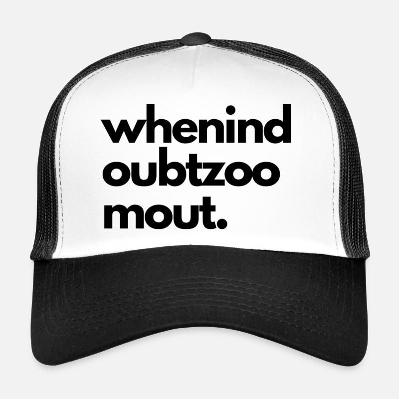 When in doubt zoom out - Trucker Cap - Weiß/Schwarz