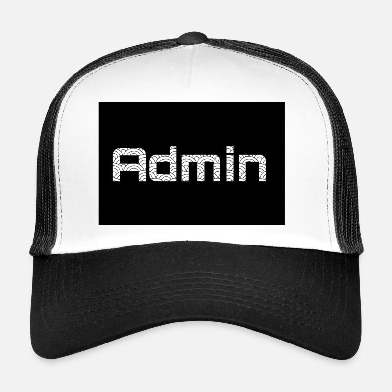 ADMIN Whitewords/Blackbackround Trucker Cap