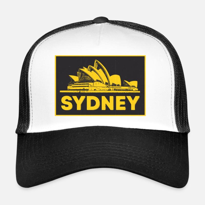 Sydney Opernhaus Gelb Silhouette Trucker Cap