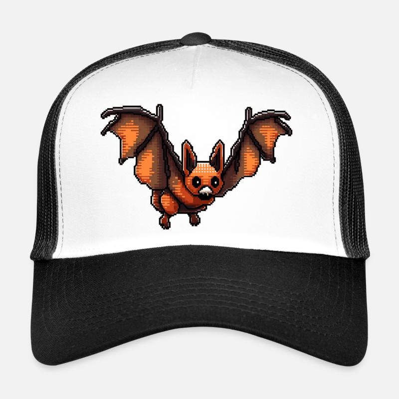 Flying fox reminiscent of retro video game 8 bit graphics Trucker Cap