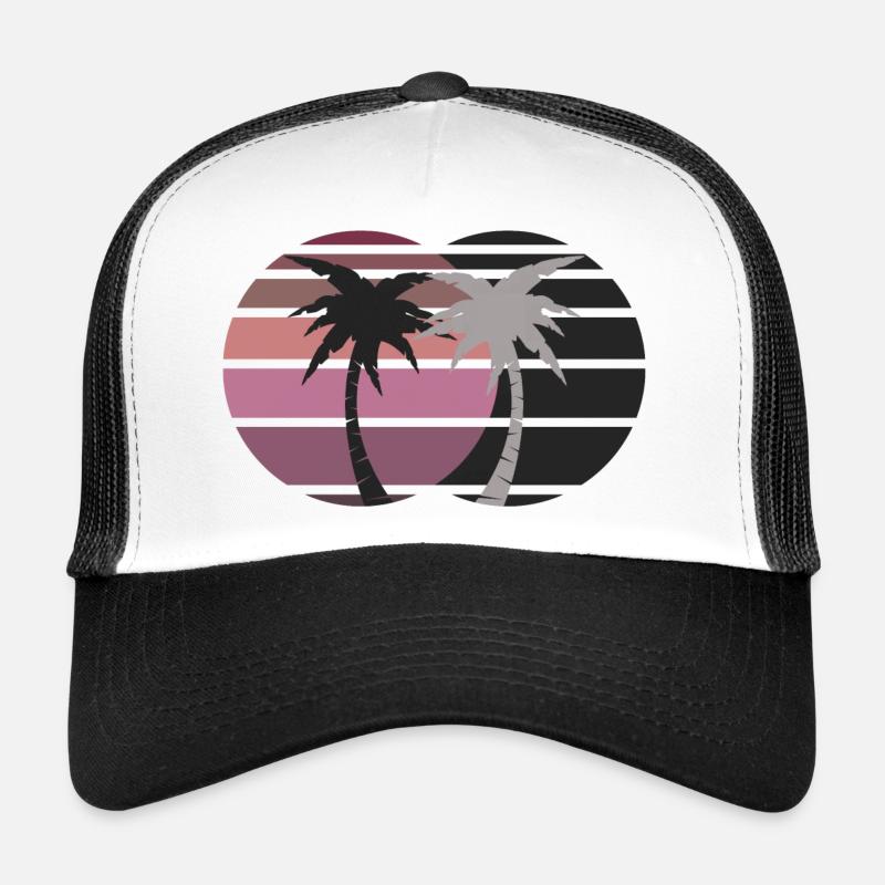 Palmiers de style rétro Casquette trucker 