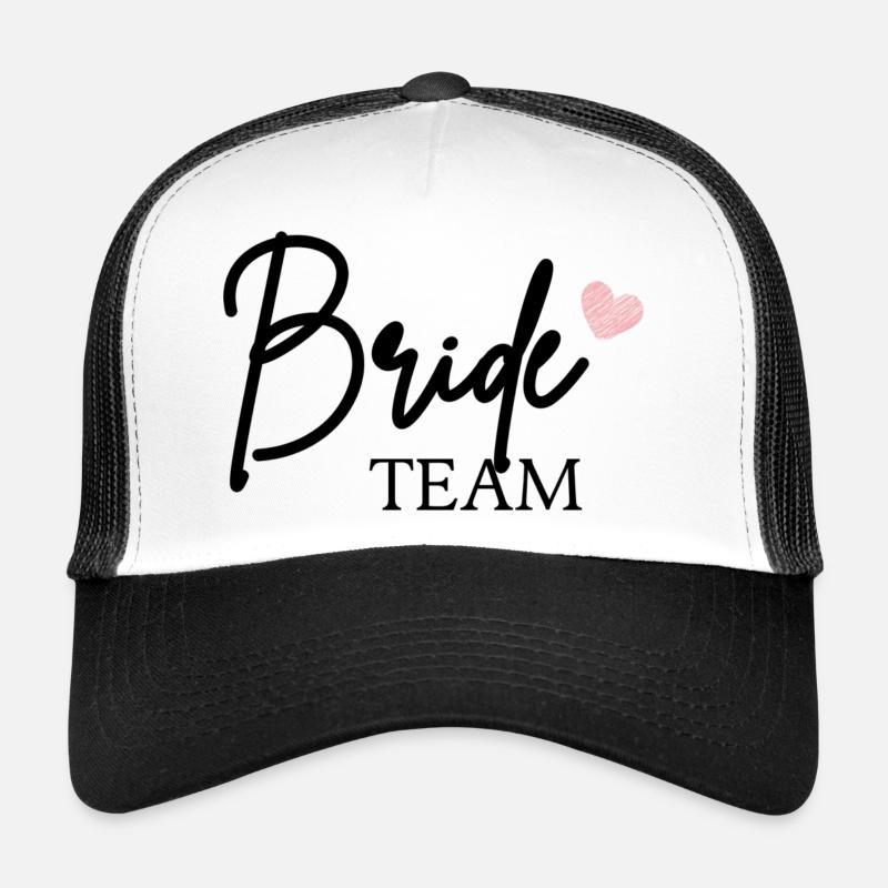 Team Bride - Trucker Cap - Weiß/Schwarz