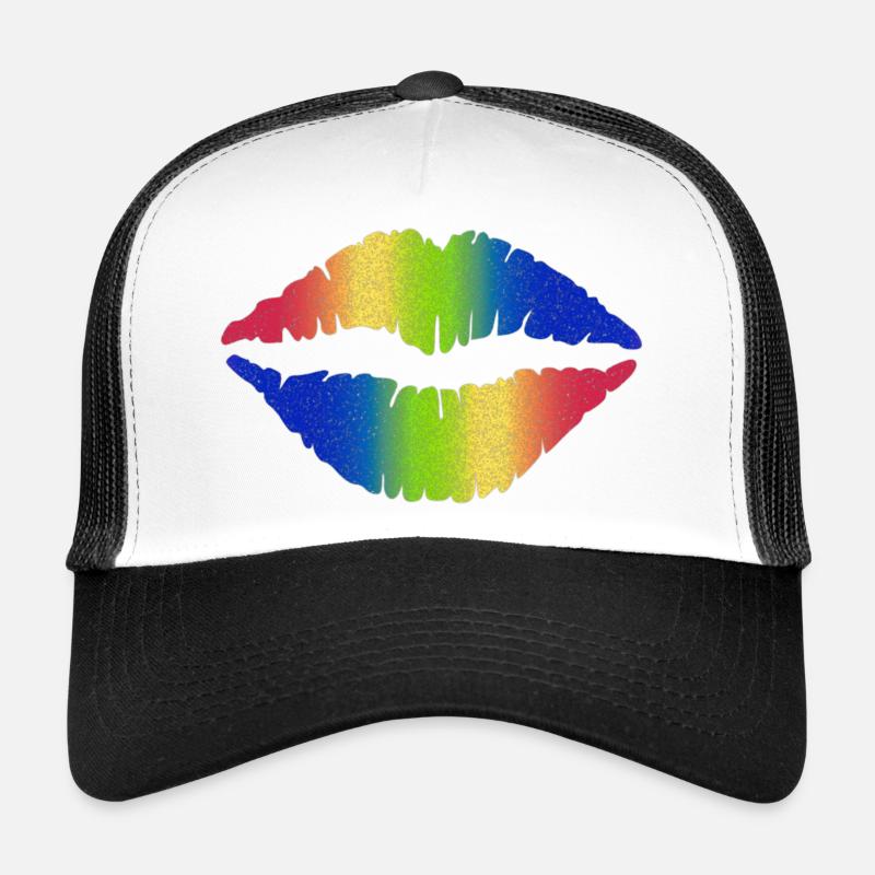 Rainbow Lips Pride Trucker Cap