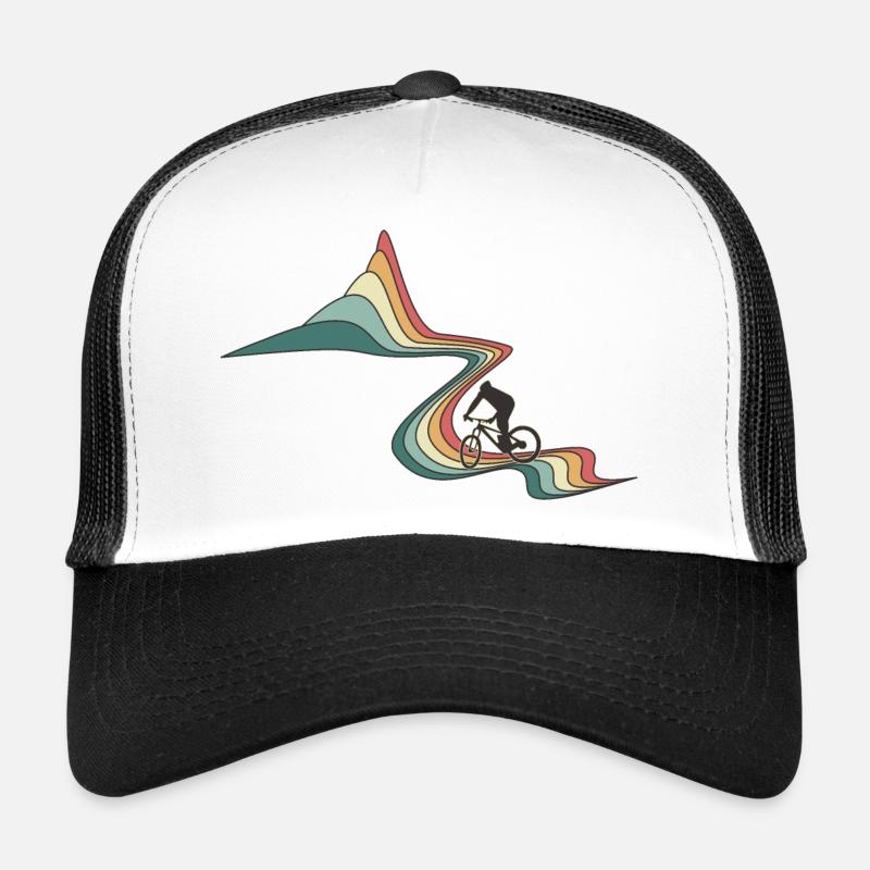 Biking Rainbow Road - Trucker Cap - white/black