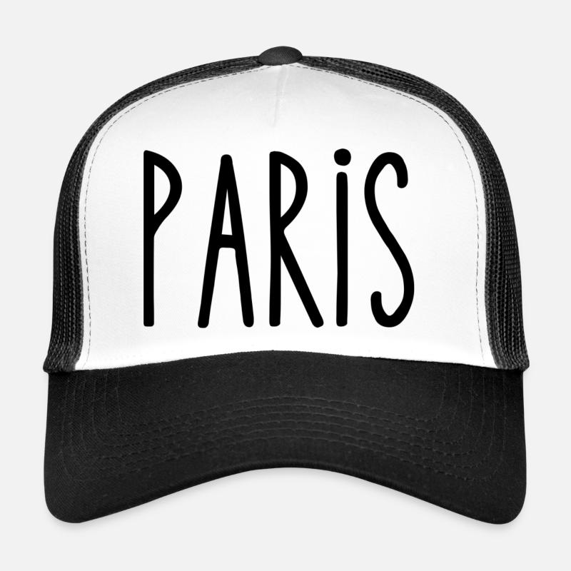 Paris Typography Design – Graphique élégant et chic Casquette trucker 