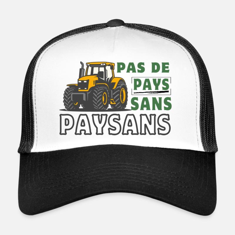 Pas de pays sans paysans - Casquette trucker  - blanc/noir