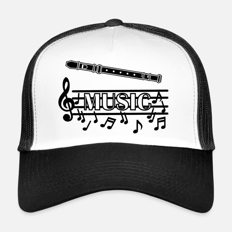 Logo de la musique de la flûte à bec Casquette trucker 