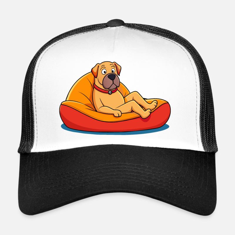 Mastiff détendu sur l’Art du coussin Casquette trucker 
