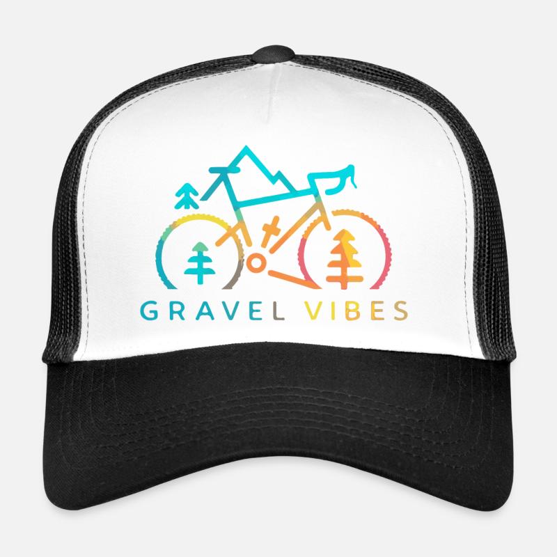 Graphique vibrant de piste de vélo de gravier Casquette trucker 
