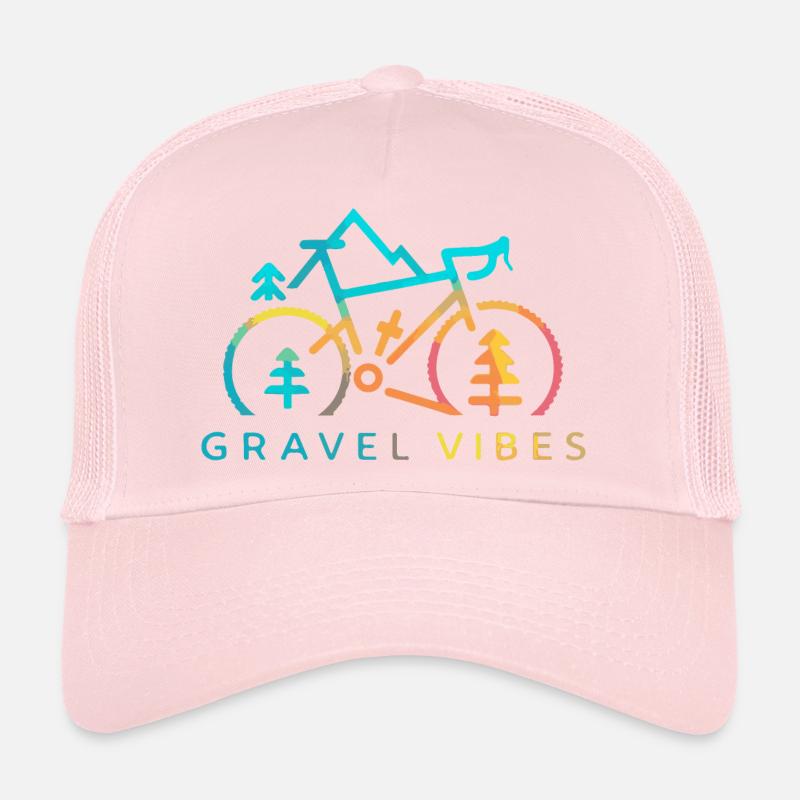Graphique vibrant de piste de vélo de gravier Casquette trucker 