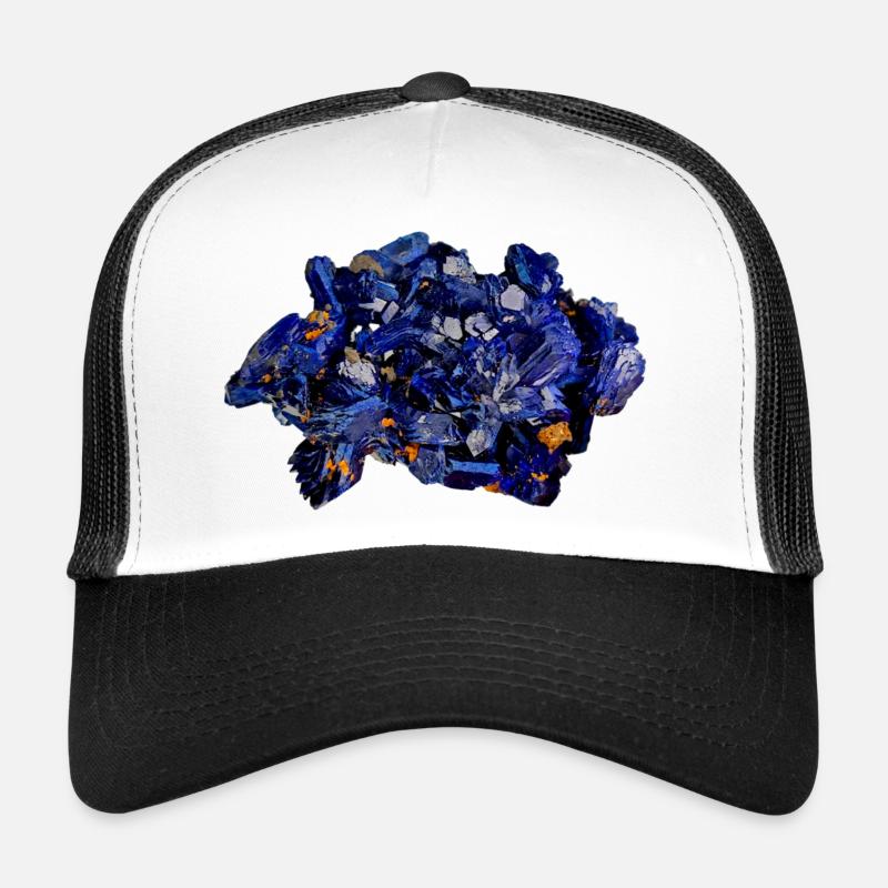Azurit Kristall Marokko - Trucker Cap - Weiß/Schwarz
