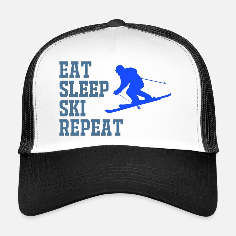 SKIER MANGER DORMIR RÉPÉTER Casquette trucker 