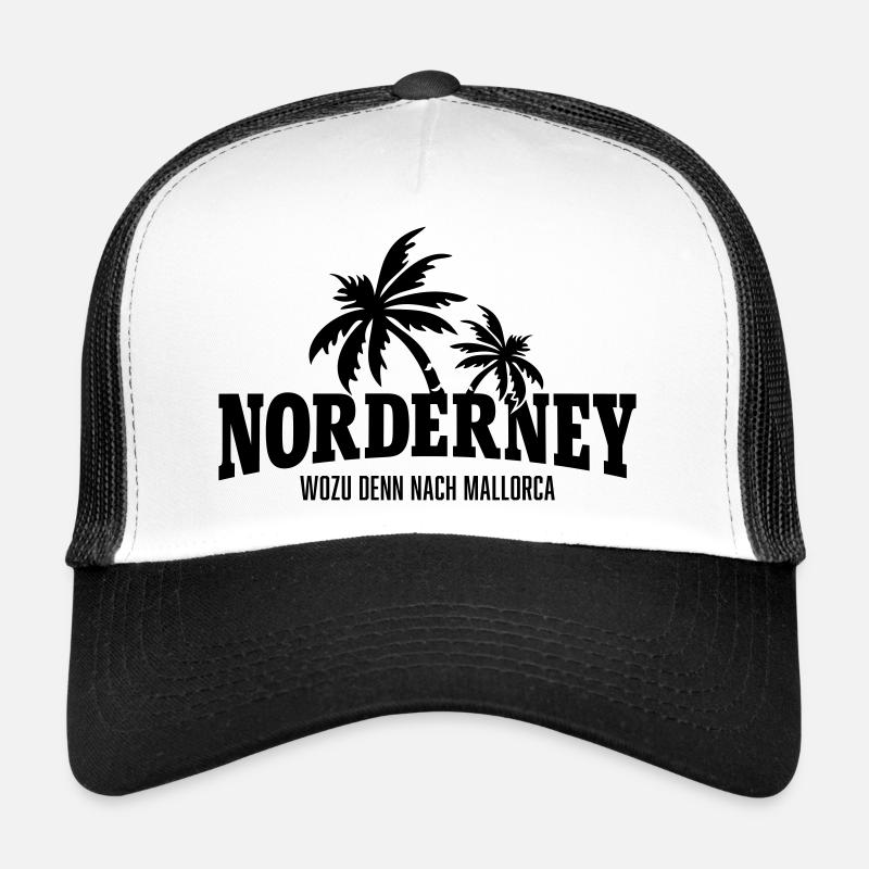 Norderney Why go to Mallorca - Trucker Cap - white/black