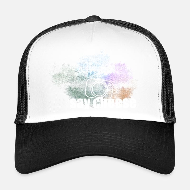 Say Cheese white - Trucker Cap - Weiß/Schwarz