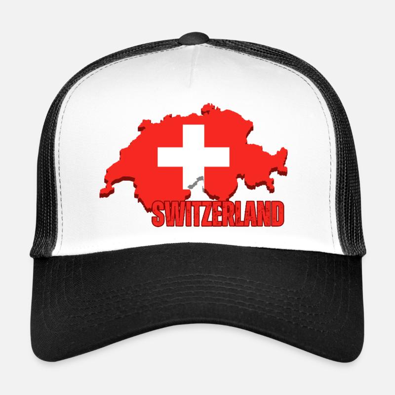 Fierté suisse, drapeau de la Suisse Casquette trucker 