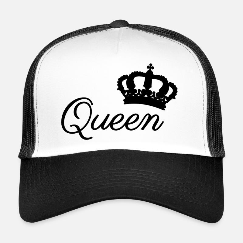Krone der Königin - Trucker Cap - Weiß/Schwarz