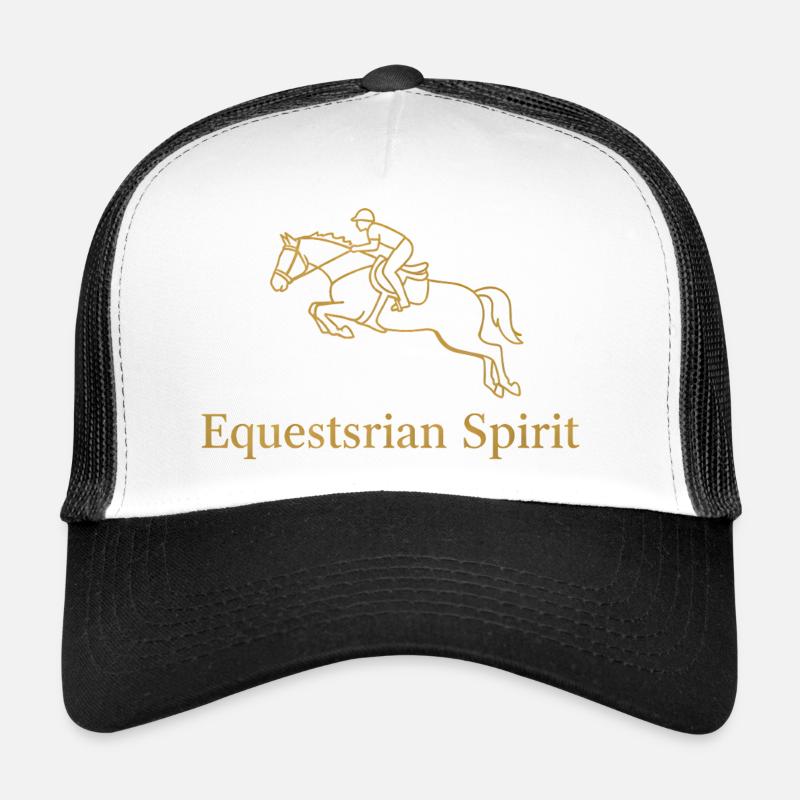 Elégant cavalier de saut d’obstacles en ligne dorée Casquette trucker