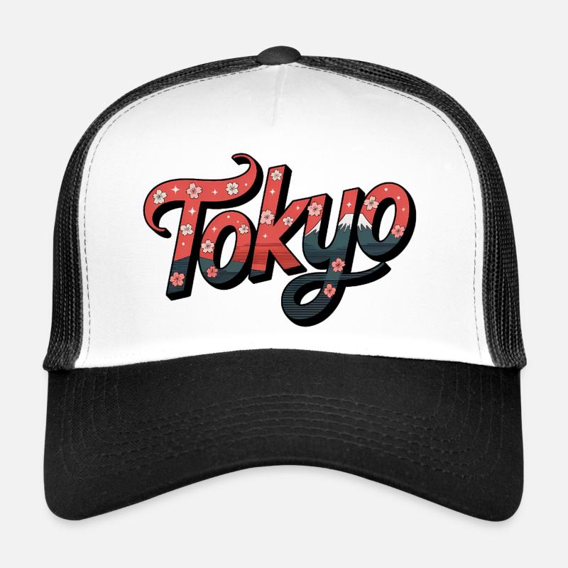 Tokyo - Logo japonais vintage Casquette trucker 