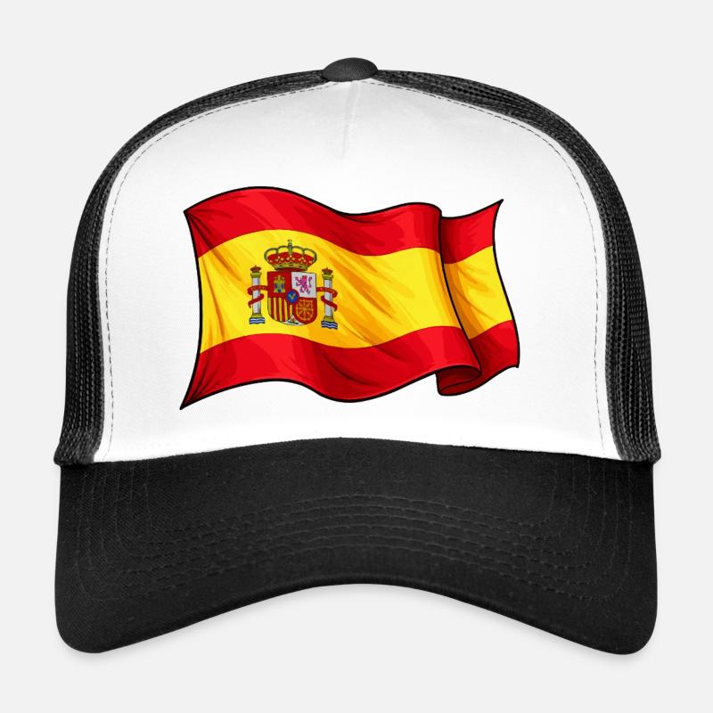 Conception des ondes du drapeau espagnol Casquette trucker 