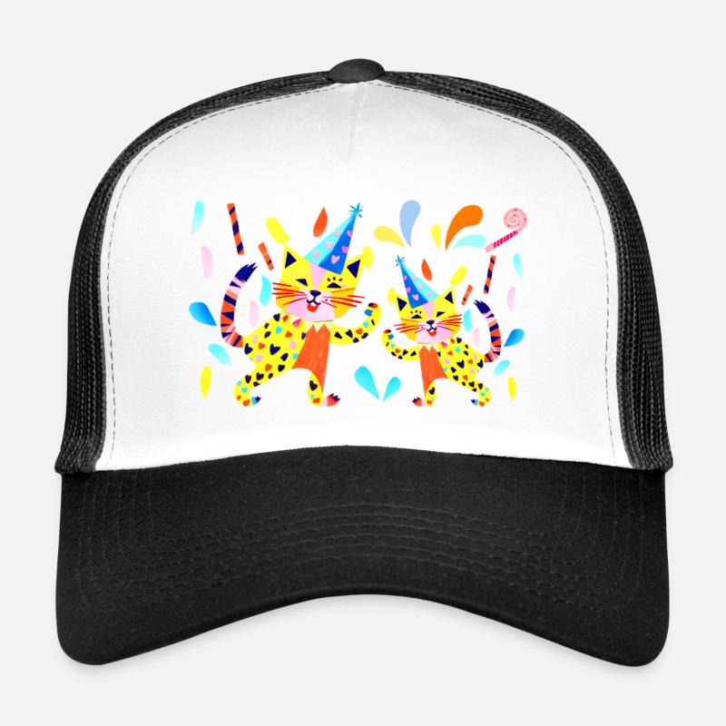 Fête Chats Couleurs Néon Casquette trucker 