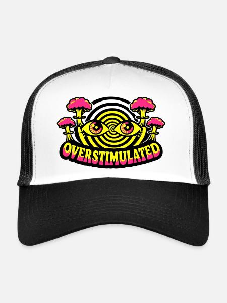 Overstimulated Psychedelic Eyes - Trucker Cap - white/black - Front