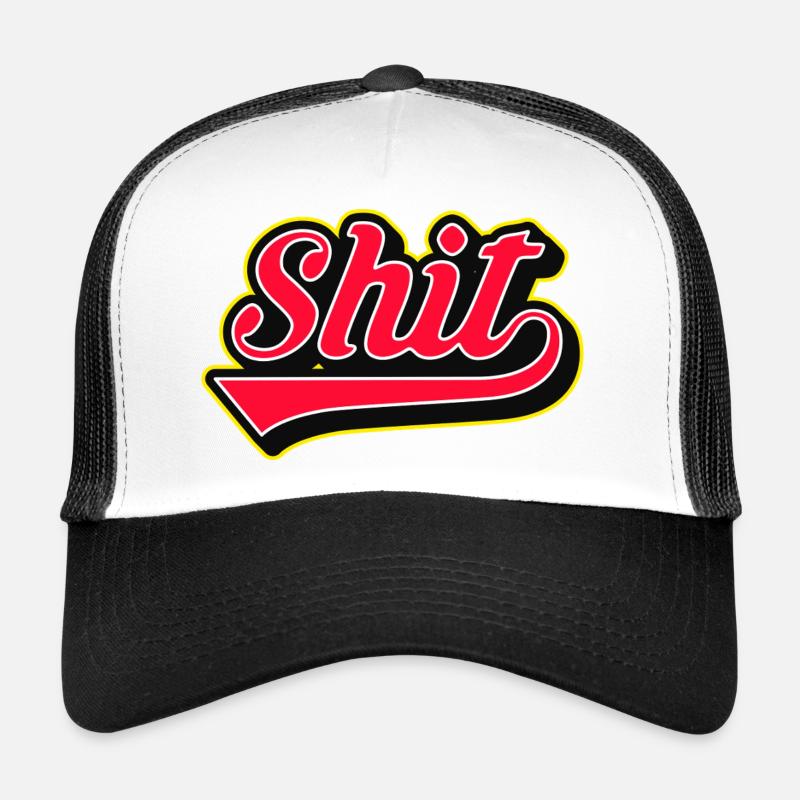 Shit Word Script Logo Trucker Cap