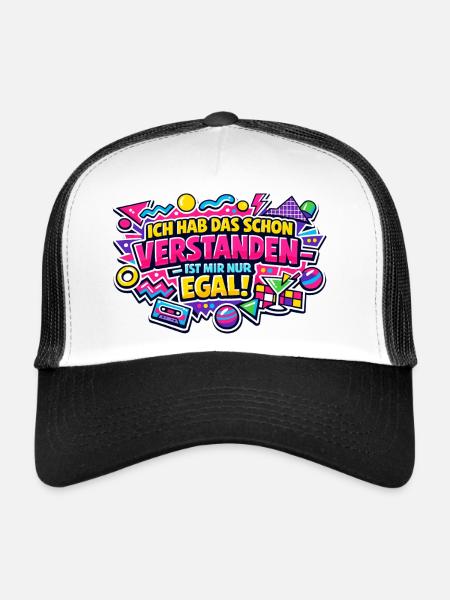 Je l’ai déjà compris, je m’en fiche - Casquette trucker  - blanc/noir - Devant