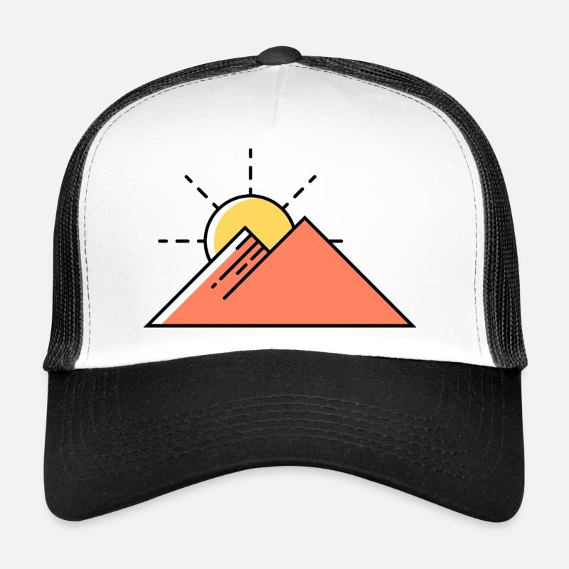 Mountains Sun Nature Trucker Cap